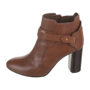 Tory Burch Brown Leather Ankle Boots